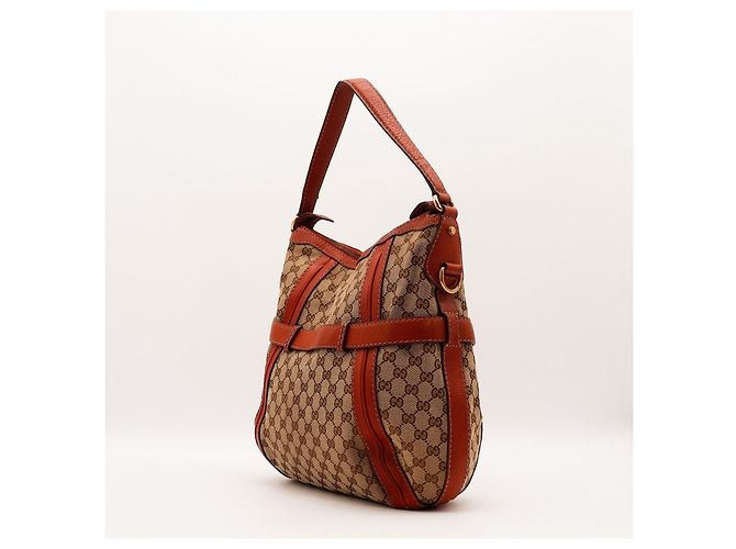 Gucci Hobo-Bag aus Monogramm-Canvas und Leder Braun - Ansicht 4