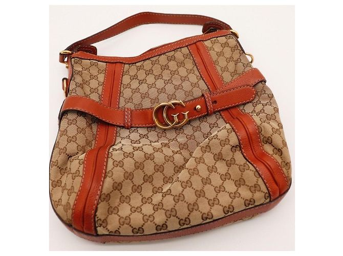 Gucci Hobo-Bag aus Monogramm-Canvas und Leder Braun - Ansicht 6