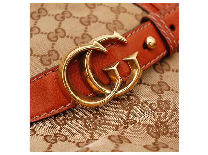 Gucci Hobo-Bag aus Monogramm-Canvas und Leder Braun - Ansicht 7