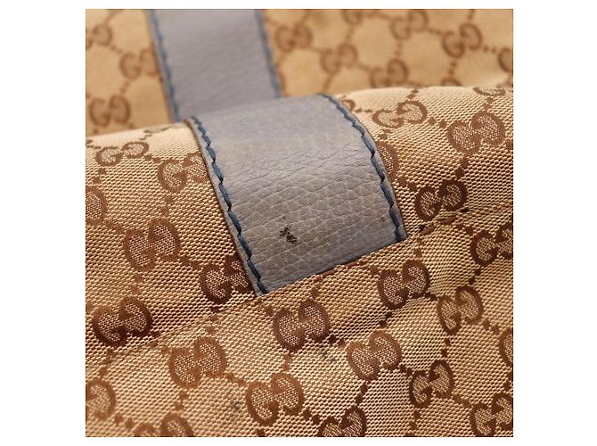 Bamboo Borsa a tracolla Gucci Monogram Canvas Marrone - vista 11