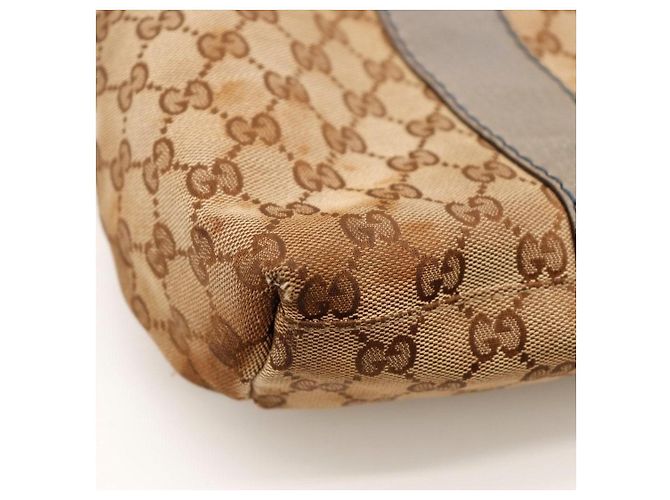 Bamboo Borsa a tracolla Gucci Monogram Canvas Marrone - vista 8