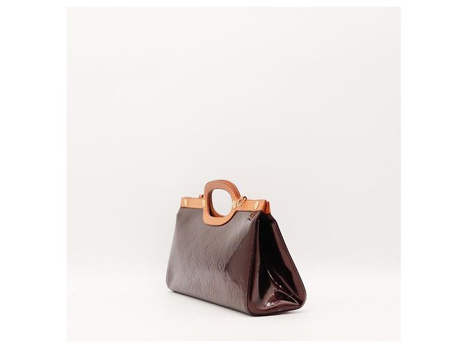 Borsa Louis Vuitton Monogram Vernis Wilshire PM Bordò - vista 4