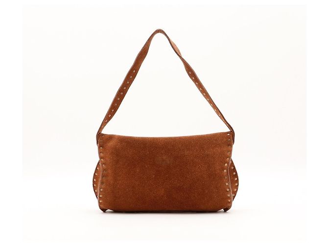 Chloé Bolsa de ombro em camurça com tachas Marrom - vista 3