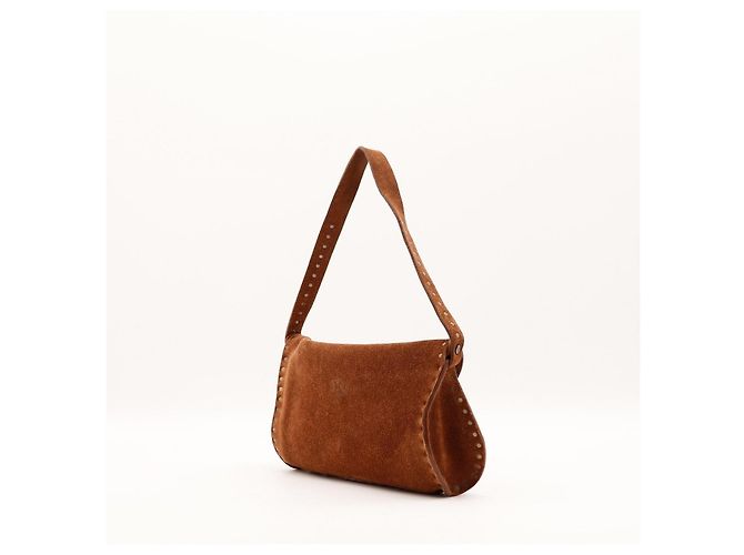 Chloé Bolsa de ombro em camurça com tachas Marrom - vista 4