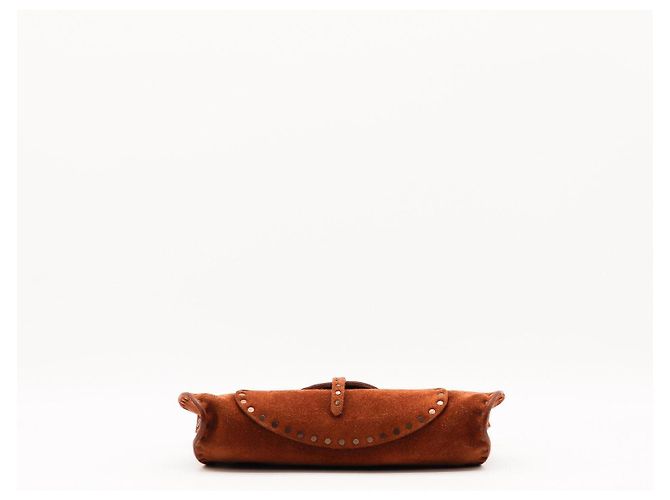 Chloé Bolsa de ombro em camurça com tachas Marrom - vista 5