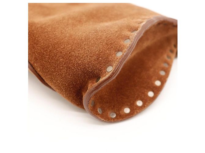 Chloé Bolsa de ombro em camurça com tachas Marrom - vista 9