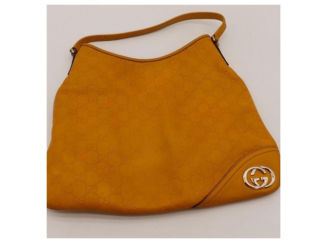 Borsa Hobo Gucci Guccissima in pelle Giallo - vista 6