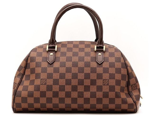 Borsa a mano Louis Vuitton Speedy 30 Damier Ebene Canvas Marrone - vista 3