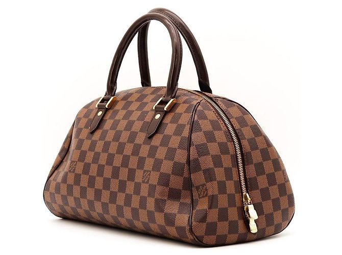 Borsa a mano Louis Vuitton Speedy 30 Damier Ebene Canvas Marrone - vista 4