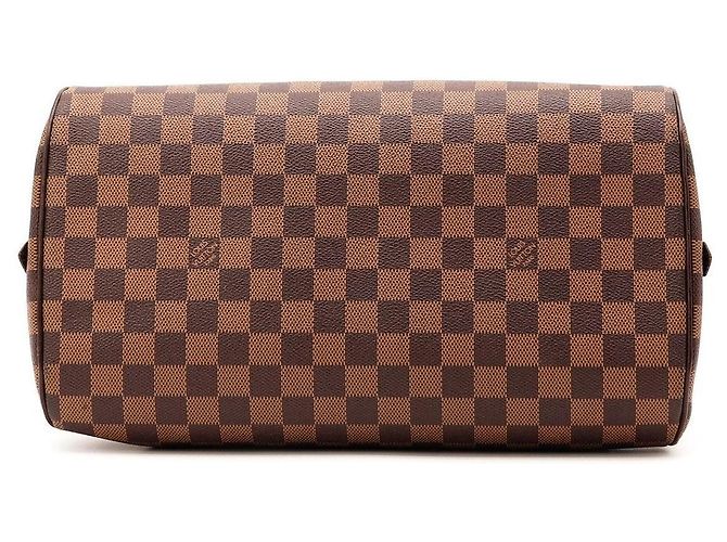 Borsa a mano Louis Vuitton Speedy 30 Damier Ebene Canvas Marrone - vista 5