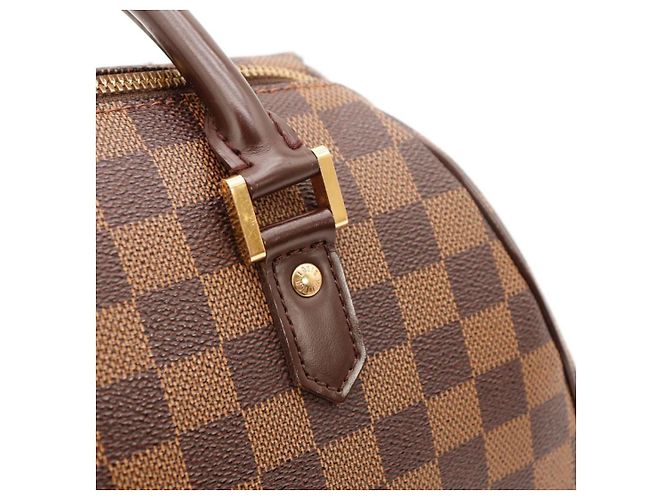 Borsa a mano Louis Vuitton Speedy 30 Damier Ebene Canvas Marrone - vista 8