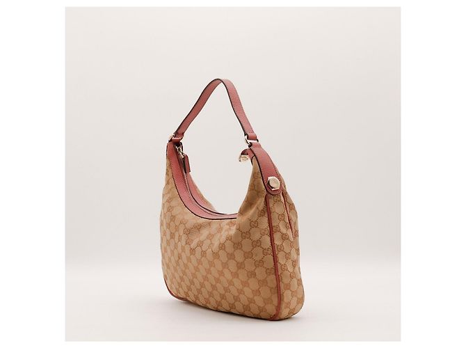 Borsa Hobo Gucci in tela monogram Rosa Beige - vista 2