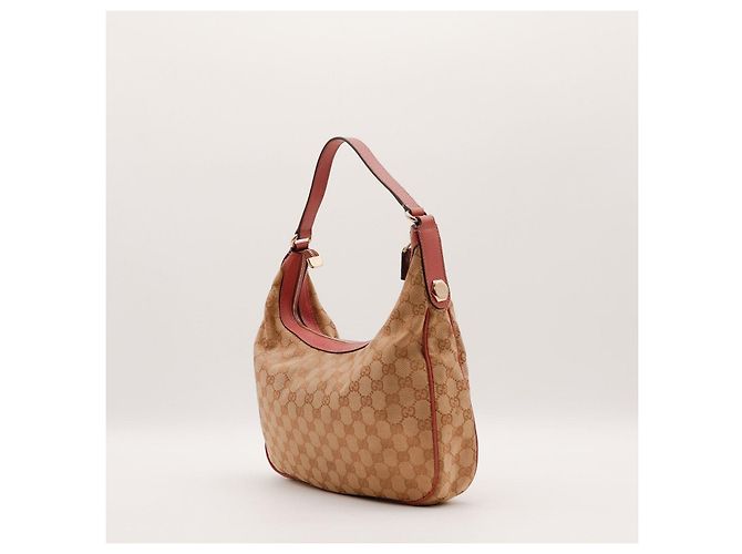 Borsa Hobo Gucci in tela monogram Rosa Beige - vista 4