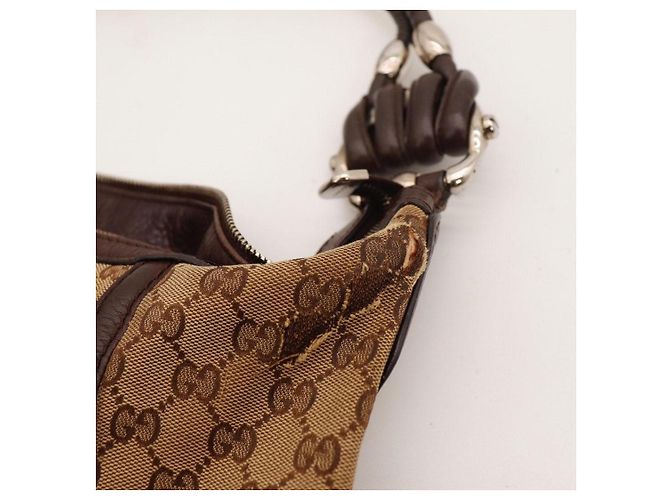 Borsa Hobo Gucci in tela monogram Marrone Monogramma - vista 11