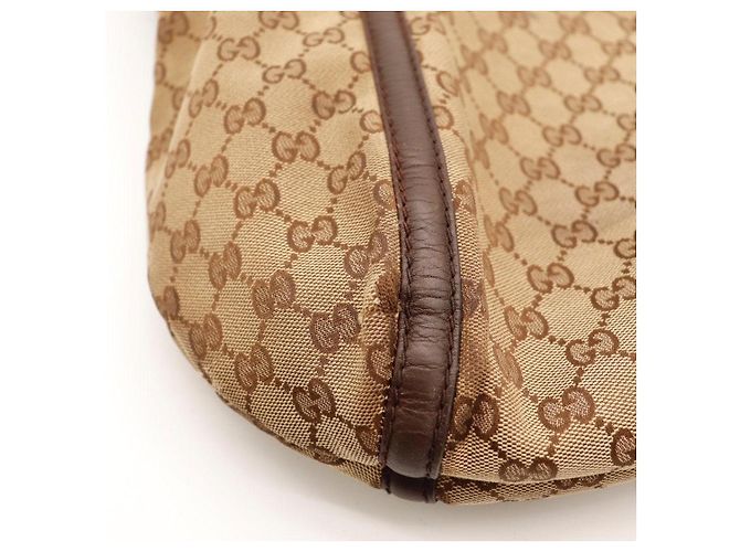 Borsa Hobo Gucci in tela monogram Marrone Monogramma - vista 14