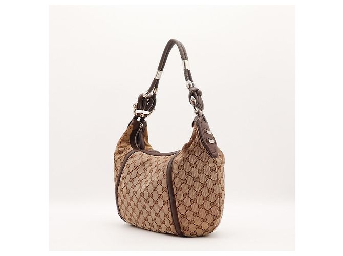 Borsa Hobo Gucci in tela monogram Marrone Monogramma - vista 2