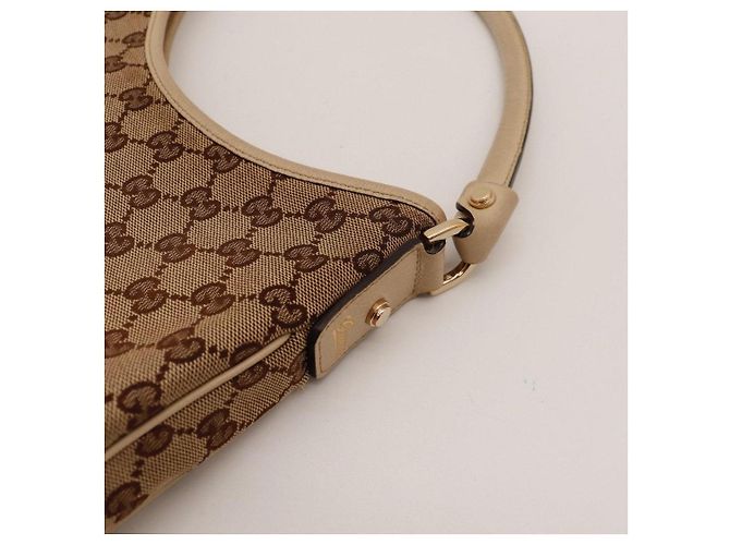 Borsa a tracolla Gucci Monogram Canvas Marrone Beige - vista 10
