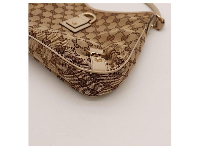 Borsa a tracolla Gucci Monogram Canvas Marrone Beige - vista 11