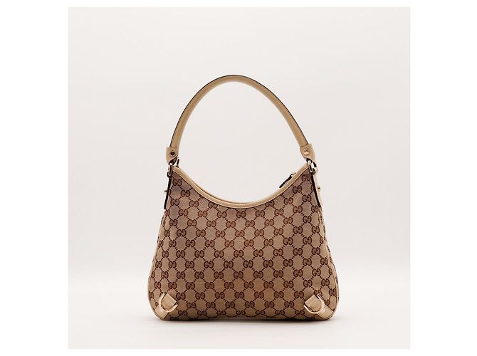 Borsa a tracolla Gucci Monogram Canvas Marrone Beige - vista 3