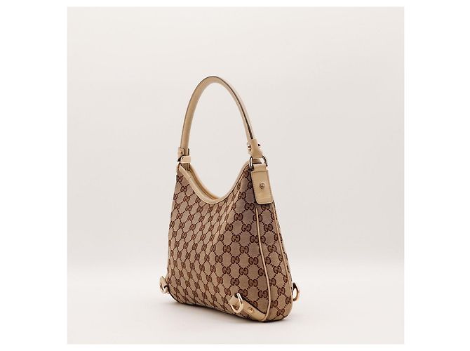 Borsa a tracolla Gucci Monogram Canvas Marrone Beige - vista 4