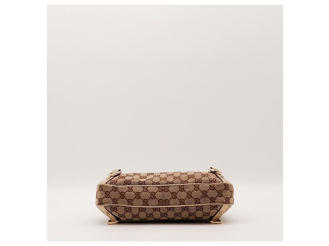Borsa a tracolla Gucci Monogram Canvas Marrone Beige - vista 5