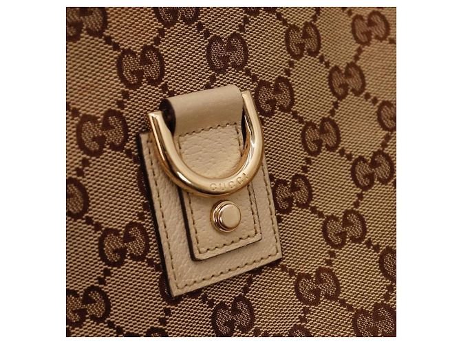Borsa a tracolla Gucci Monogram Canvas Marrone Beige - vista 8