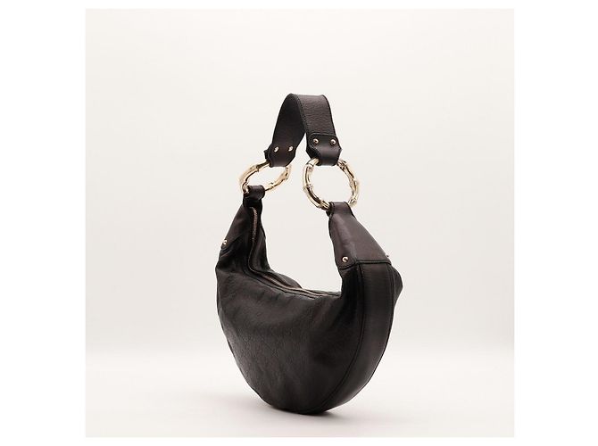 Borsa Hobo Guccissima in pelle nera Gucci Nero - vista 2