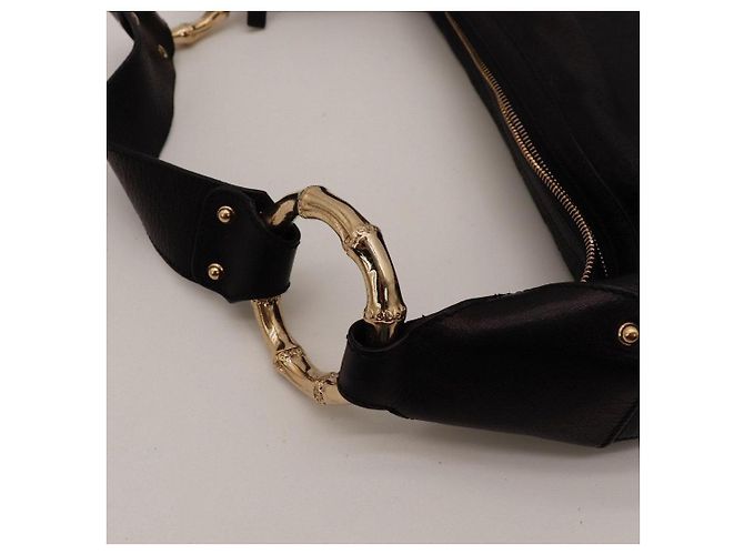Borsa Hobo Guccissima in pelle nera Gucci Nero - vista 9