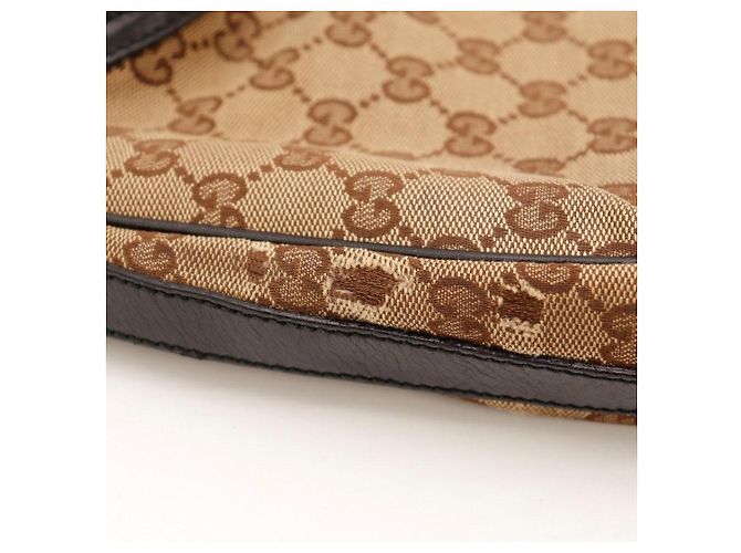 Borsa Hobo Gucci in tela monogramma Marrone - vista 10