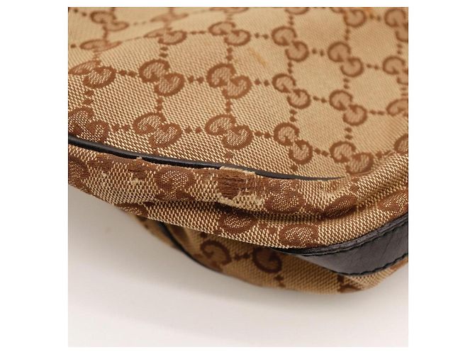 Borsa Hobo Gucci in tela monogramma Marrone - vista 11