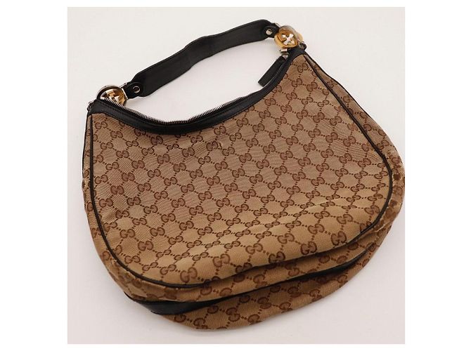Borsa Hobo Gucci in tela monogramma Marrone - vista 6