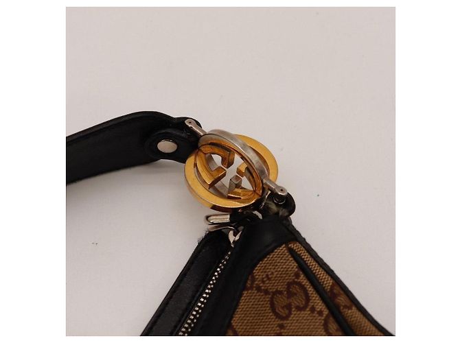 Borsa Hobo Gucci in tela monogramma Marrone - vista 7