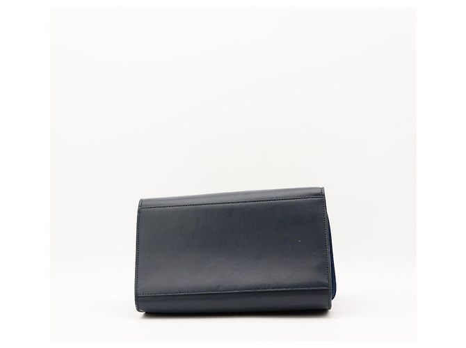 Céline Borsa Trio Celine in pelle e camoscio blu - vista 5