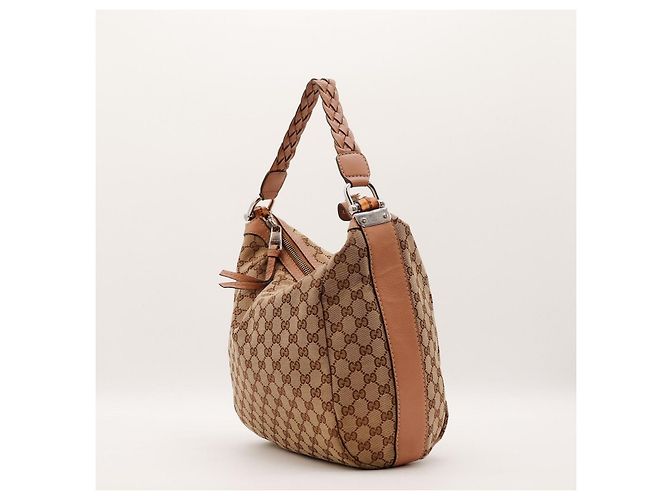 Bamboo Gucci Hobo-Bag aus Monogramm-Canvas Braun Beige - Ansicht 2