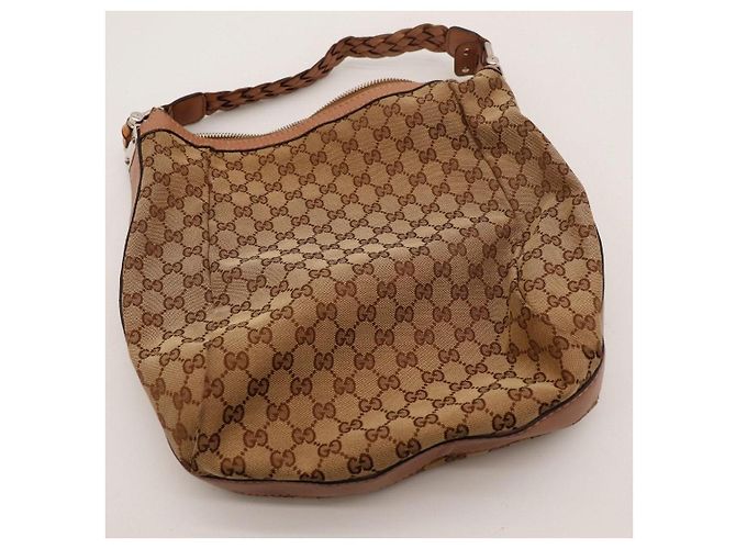 Bamboo Gucci Hobo-Bag aus Monogramm-Canvas Braun Beige - Ansicht 6