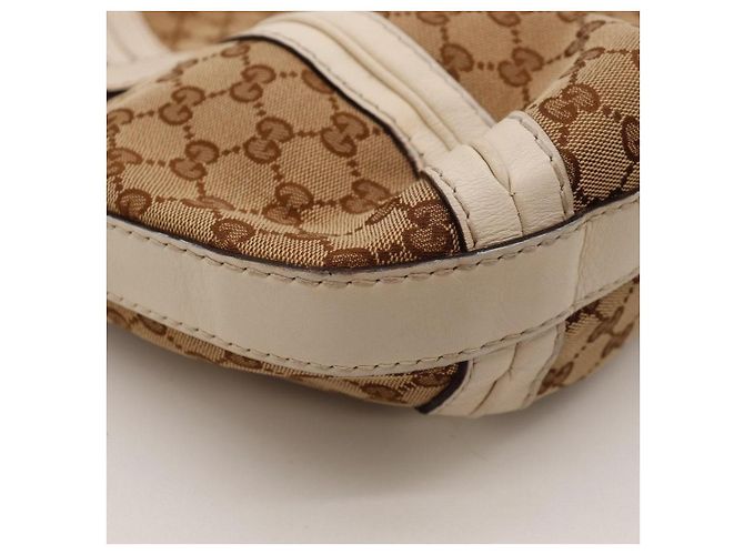 Borsa Hobo Gucci in tela monogram Marrone Beige - vista 11