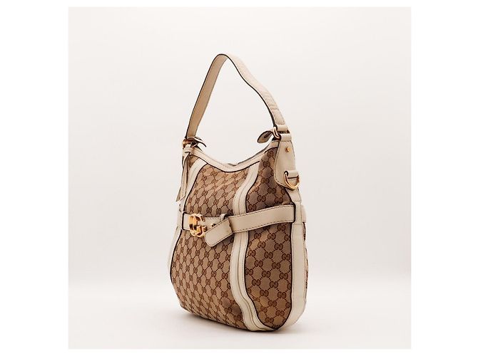 Borsa Hobo Gucci in tela monogram Marrone Beige - vista 2