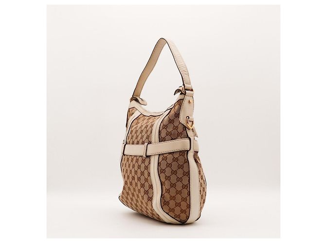 Borsa Hobo Gucci in tela monogram Marrone Beige - vista 4