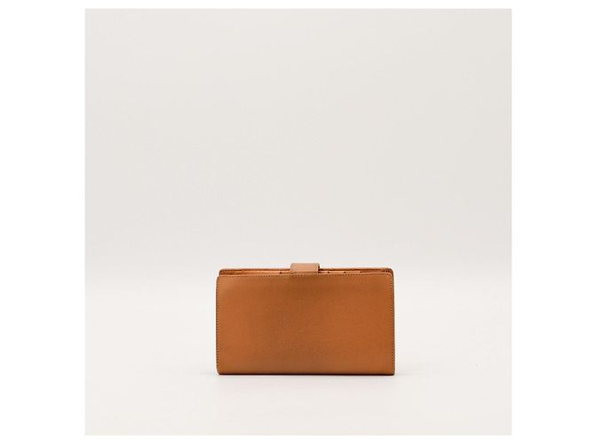 Cartera bi-fold Chanel en piel caviar marrón Castaño - vista 3