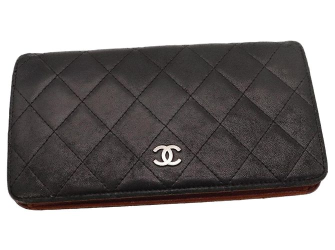 Carteira de couro acolchoado Chanel Preto - vista 2
