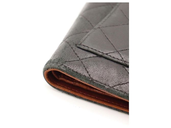 Carteira de couro acolchoado Chanel Preto - vista 8