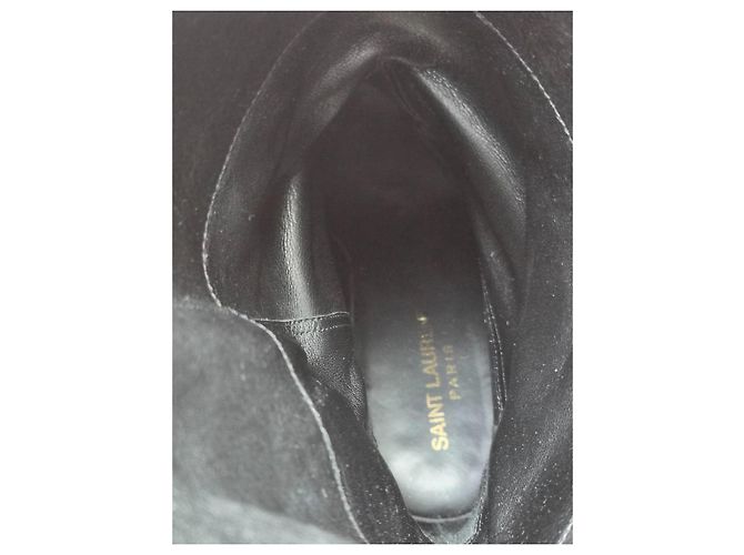 Autre Marque Saint Laurent Kate Lederstiefeletten Schwarz - Ansicht 11