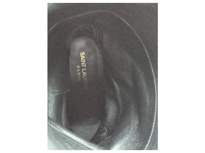 Autre Marque Saint Laurent Kate Lederstiefeletten Schwarz - Ansicht 14