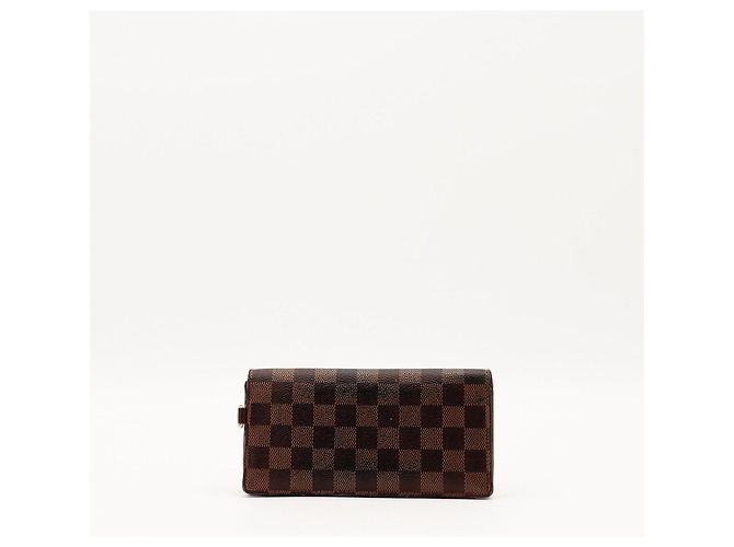 Cartera Sarah Louis Vuitton en lona Damier Ebene Castaño - vista 4