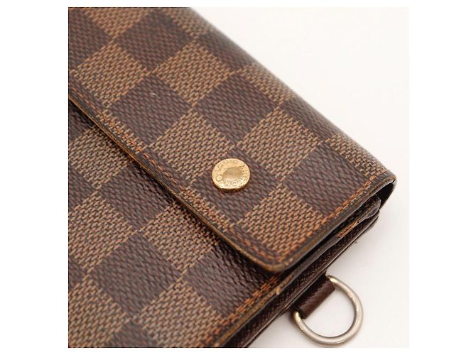 Cartera Sarah Louis Vuitton en lona Damier Ebene Castaño - vista 7