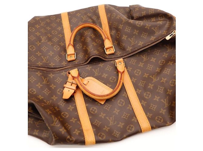 Mala de viagem Louis Vuitton Keepall 55 Monogram Canvas Marrom Monograma - vista 11