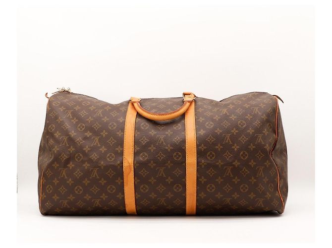 Mala de viagem Louis Vuitton Keepall 55 Monogram Canvas Marrom Monograma - vista 3