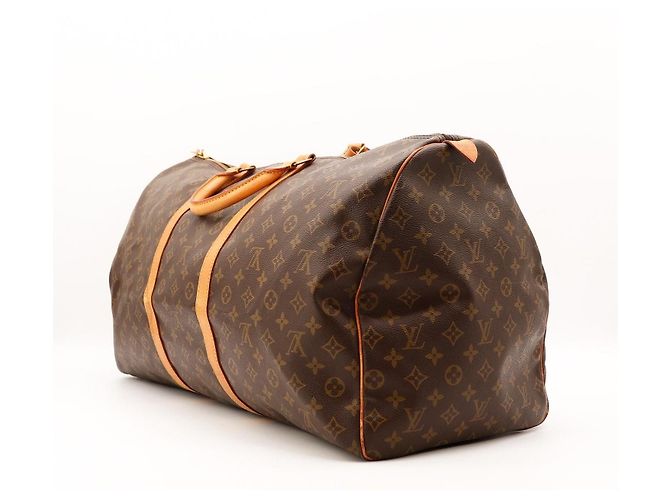 Mala de viagem Louis Vuitton Keepall 55 Monogram Canvas Marrom Monograma - vista 4