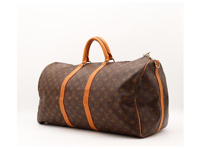 Mala de viagem Louis Vuitton Keepall 55 Monogram Canvas Marrom Monograma - vista 2