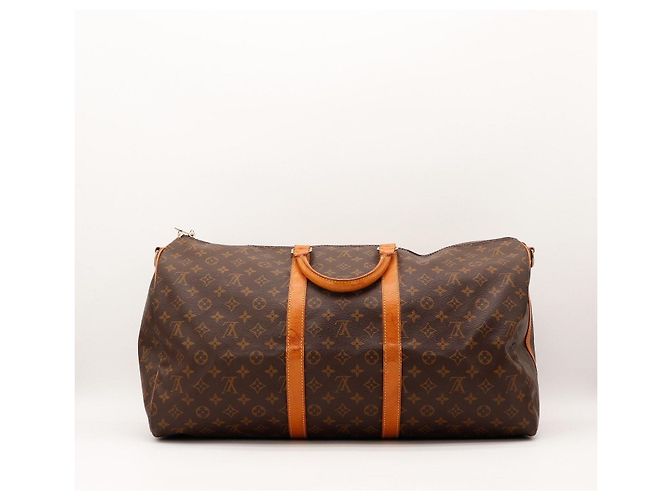 Mala de viagem Louis Vuitton Keepall 55 Monogram Canvas Marrom Monograma - vista 3